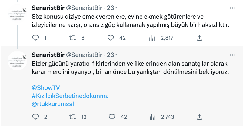 senaristbir den kizilcik serbeti tepkisi gundem oldu